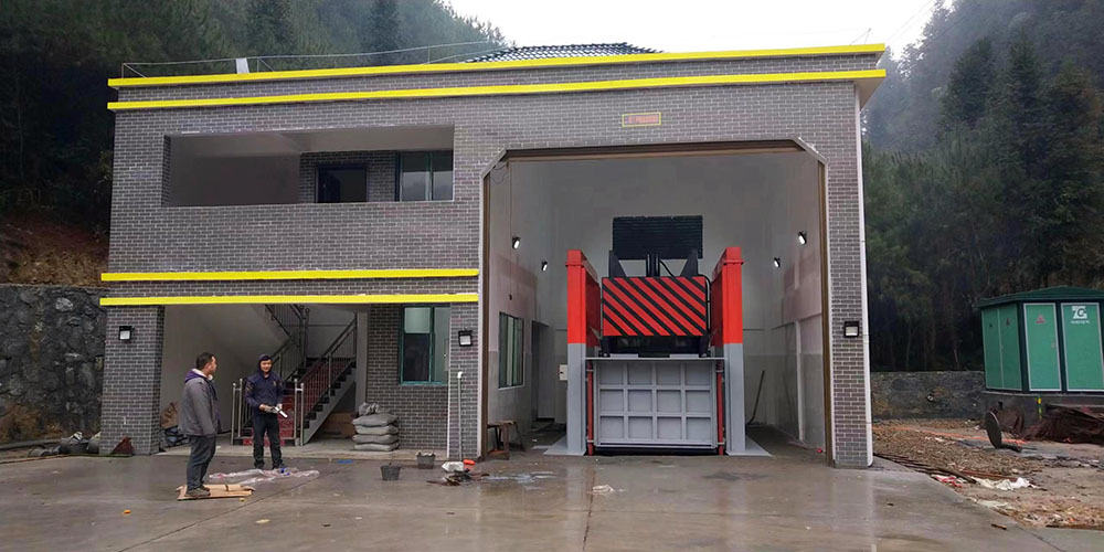 双缸举升垂直式渣滓直达站
